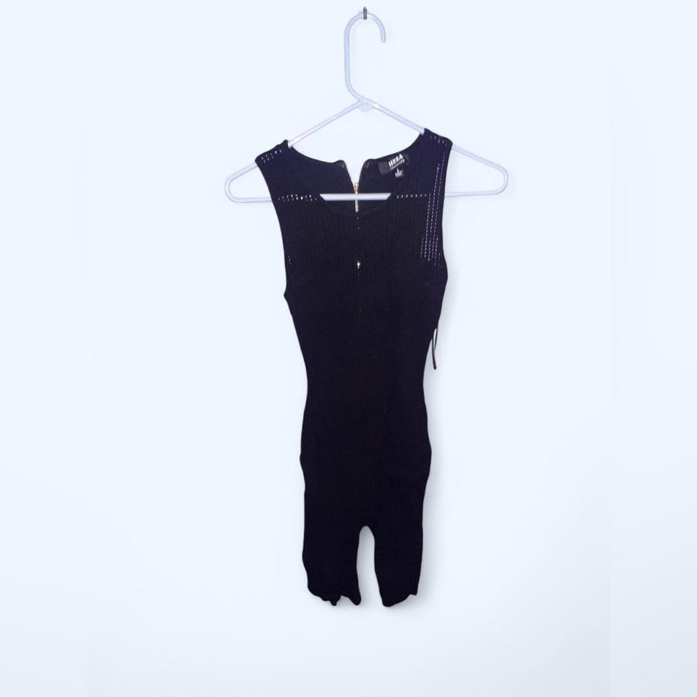 Black hera Collection zip-up bodysuit